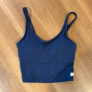 Navy Blue Cropped Tank Top